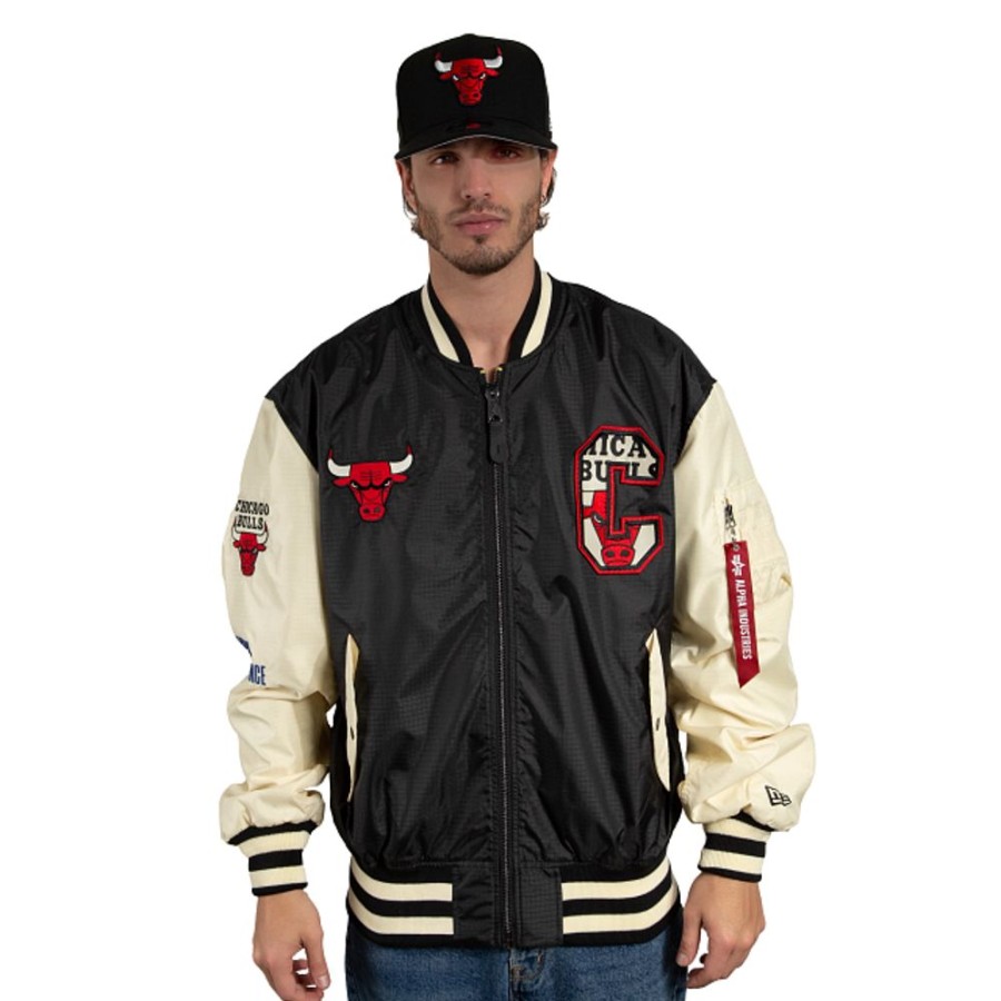 Ropa New Era | Chamarra Reversible Alpha Industries X Nba Chicago Bulls