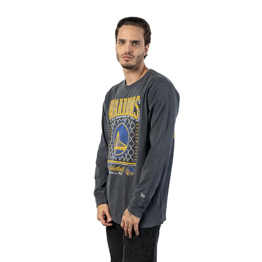 Ropa New Era | Playera Manga Larga Golden State Warriors Nba Old School Sport