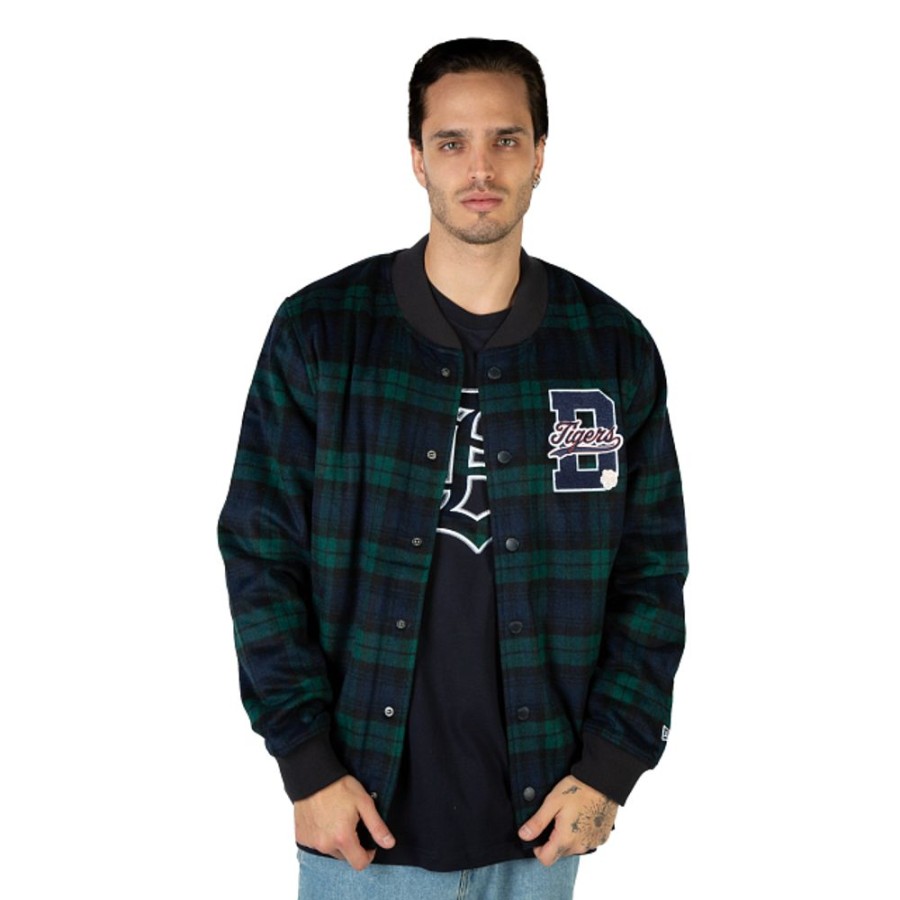 Ropa New Era | Chamarra Detroit Tigers Mlb Black Watch Tartan