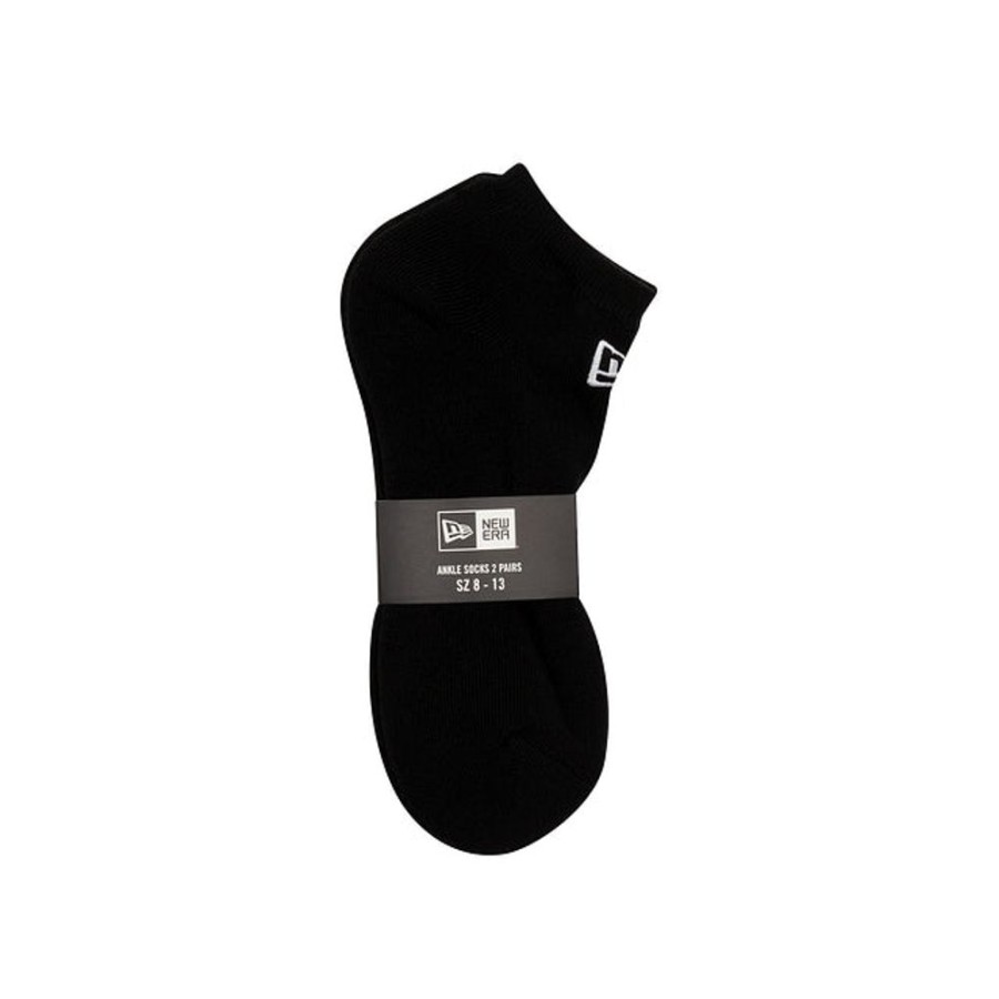 Accesorios New Era Calcetines | Calcetines Tobilleras New Era Tech Collection Negros 2 Pack