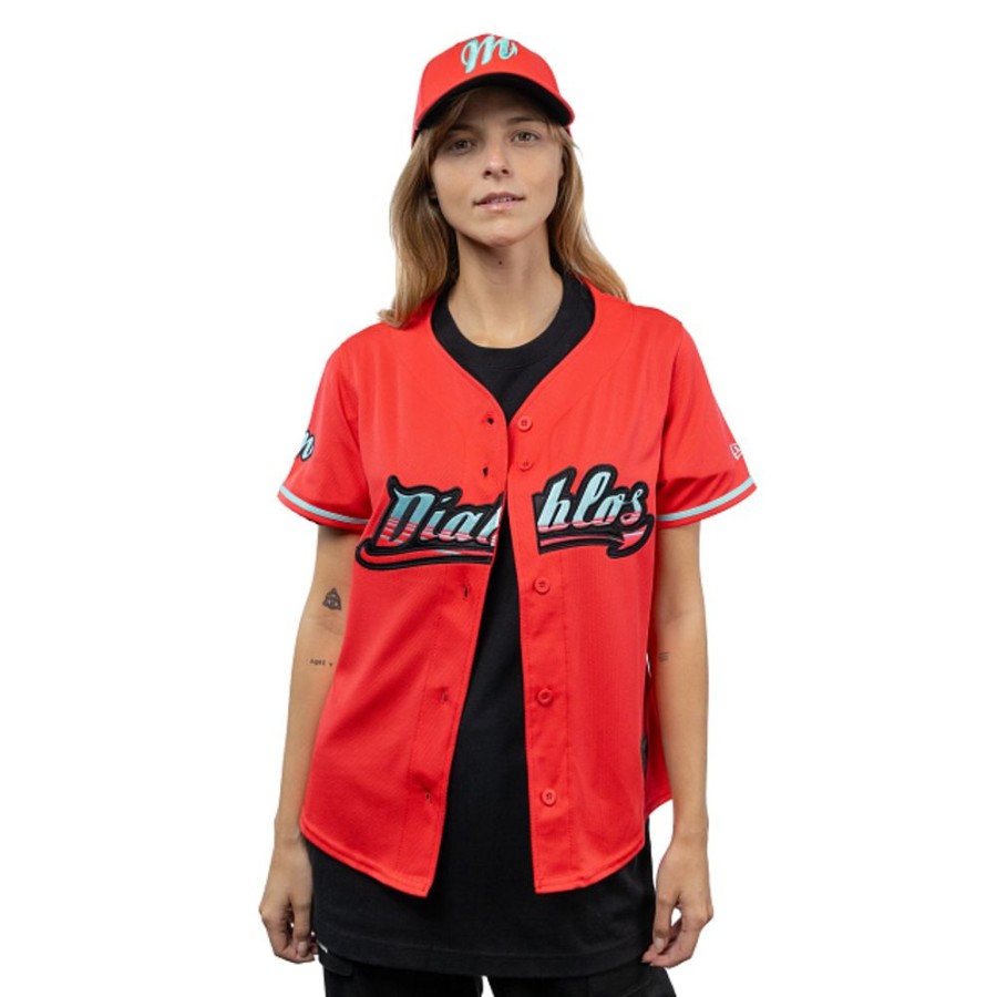 Ropa New Era | Jersey Diablos Rojos Del Mexico Lmb Neon Collection 2023 Para Mujer