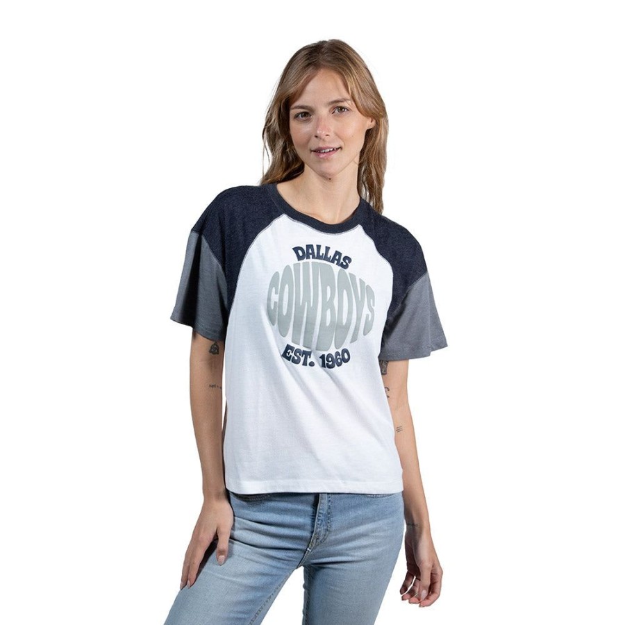 Ropa New Era | Playera Manga Corta Dallas Cowboys Nfl Throwback Para Mujer