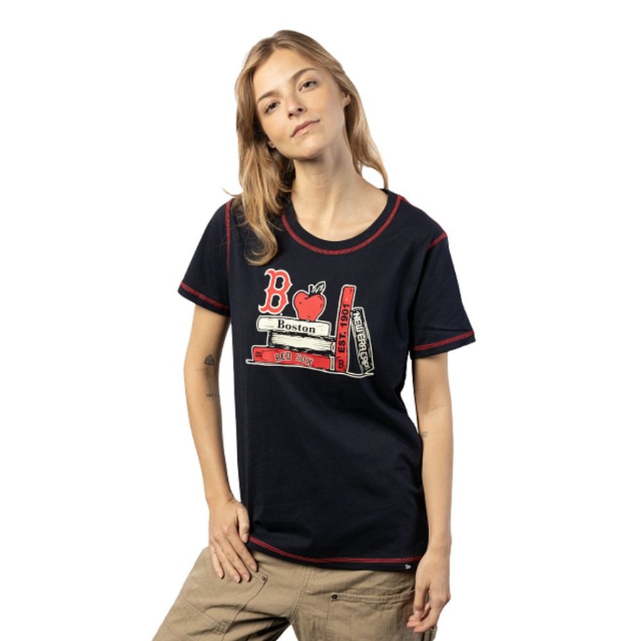 Ropa New Era | Playera Manga Corta Boston Red Sox Mlb Book Club Para Mujer