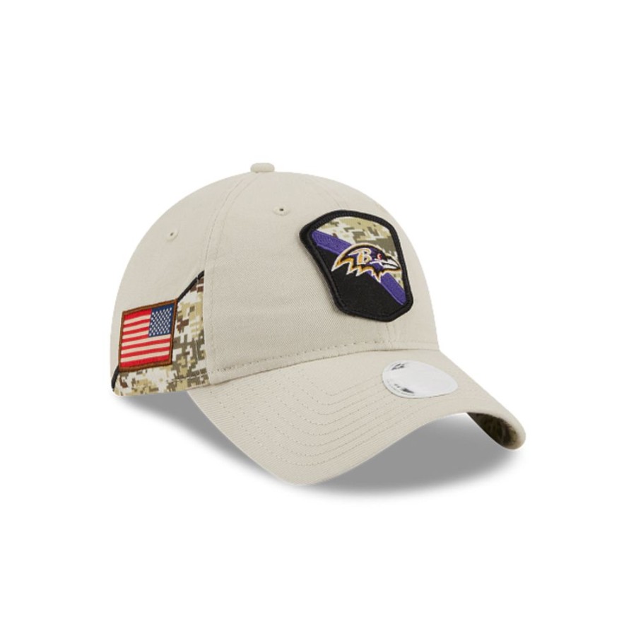 Gorras New Era | Baltimore Ravens Nfl Salute To Service 2023 9Twenty Strapback Para Mujer