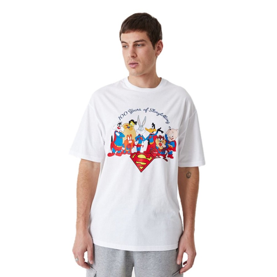 Ropa New Era | Playera Manga Corta Looney Tunes X Superman Wb 100Th Year Looney Tunes X Superhero Blanca