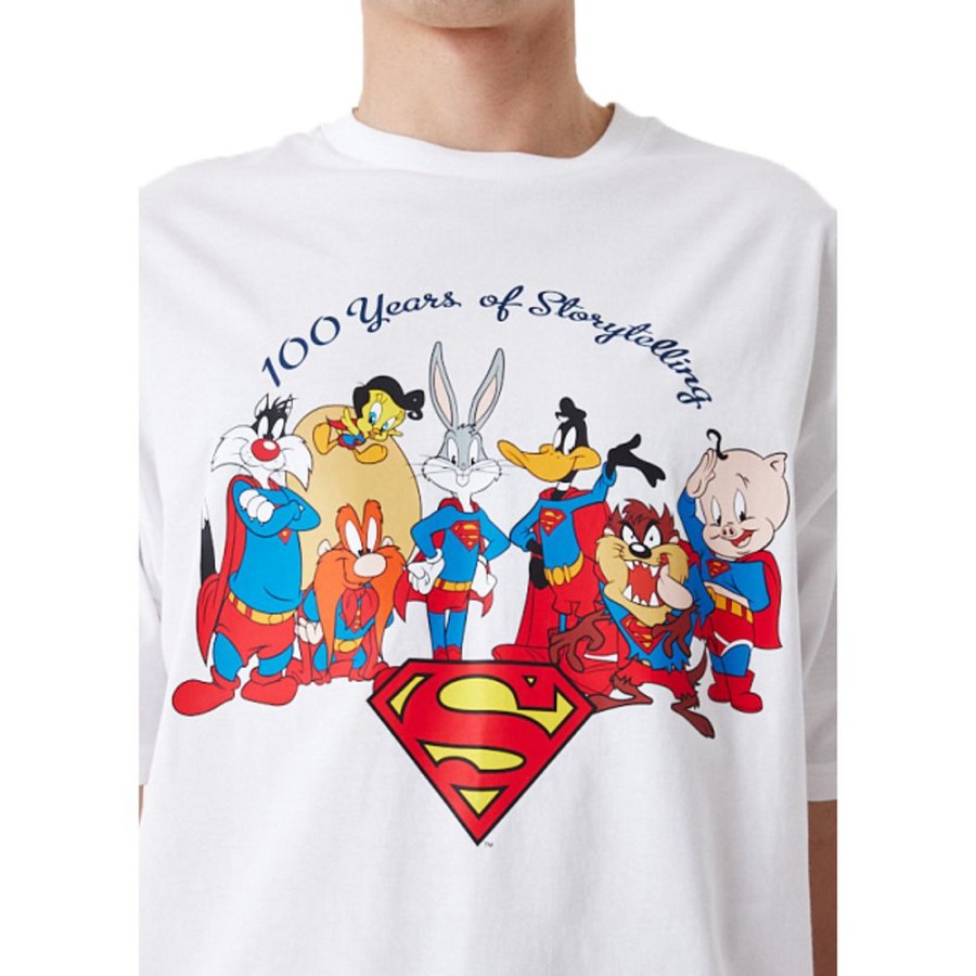 Ropa New Era | Playera Manga Corta Looney Tunes X Superman Wb 100Th Year Looney Tunes X Superhero Blanca