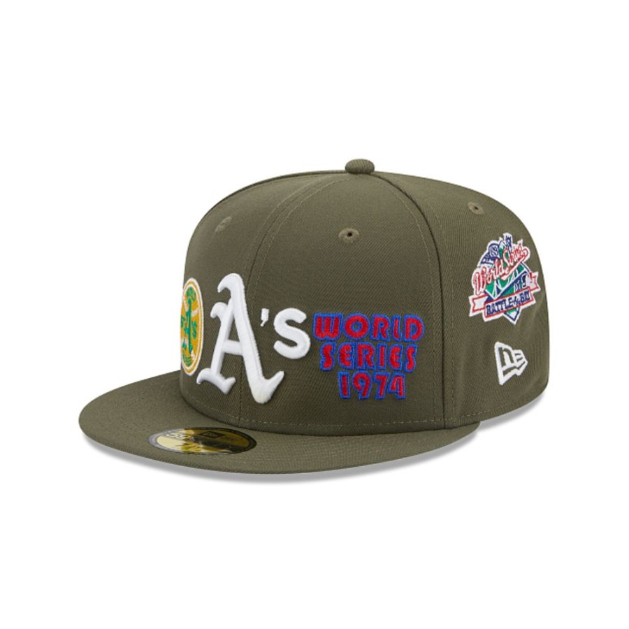 Gorras New Era | Oakland Athletics Mlb Olive 59Fifty Cerrada