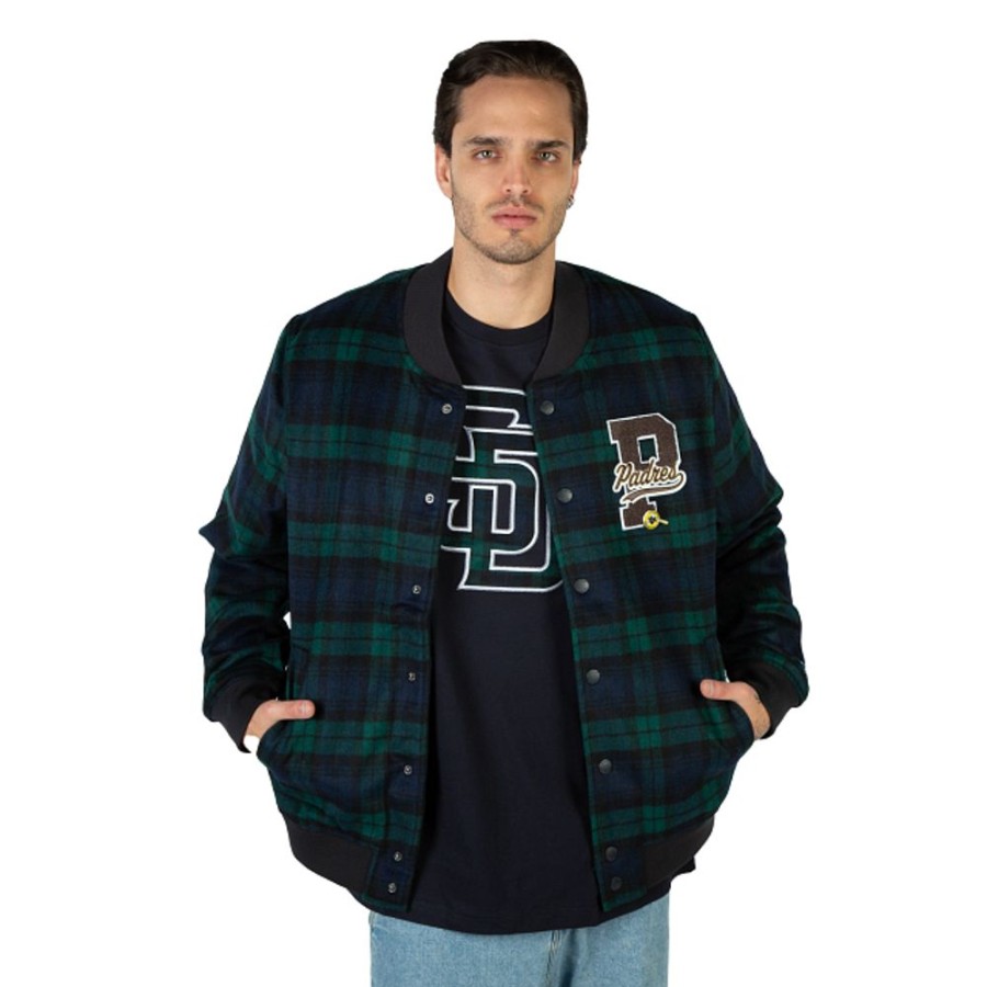 Ropa New Era | Chamarra San Diego Padres Mlb Black Watch Tartan