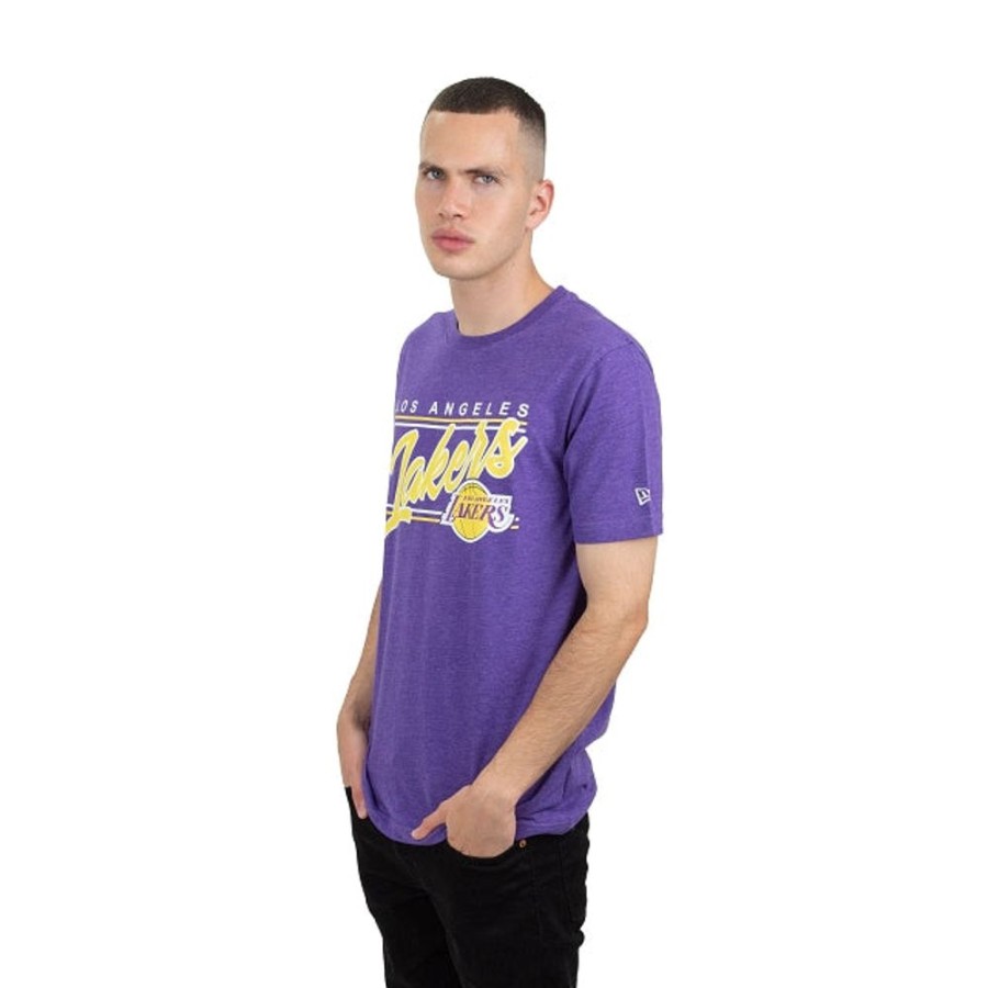 Ropa New Era | Playera Manga Corta Los Angeles Lakers Nba Throwback