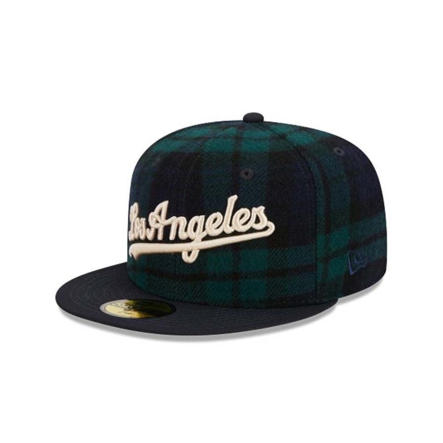 Gorras New Era | Los Angeles Dodgers Mlb Black Watch Tartan 59Fifty Cerrada