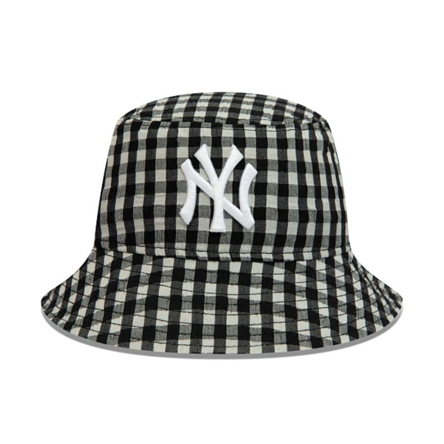 Gorras New Era | New York Yankees Mlb Gingham Women'S Collectionbucket Negro Para Mujer