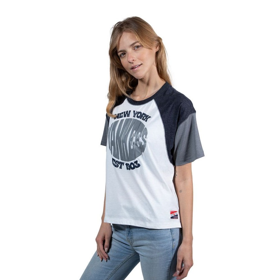 Ropa New Era | Playera Manga Corta New York Yankees Mlb Throwback Para Mujer