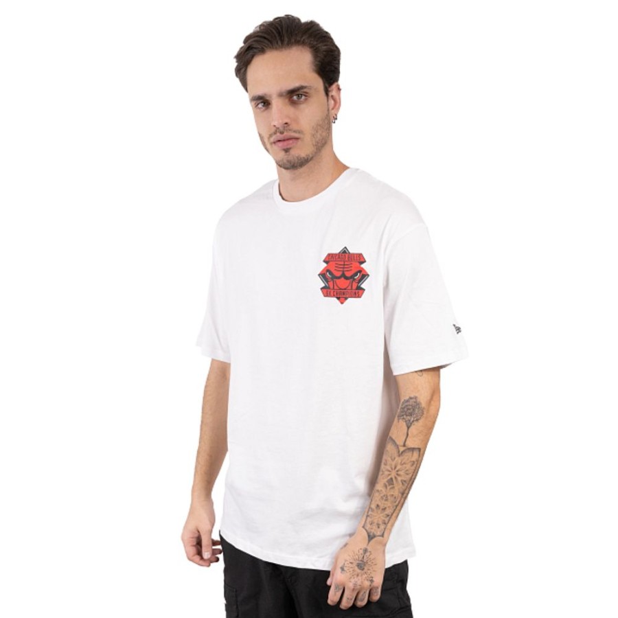 Ropa New Era | Playera Manga Corta Chicago Bulls Nba Diamond Patch Blanca