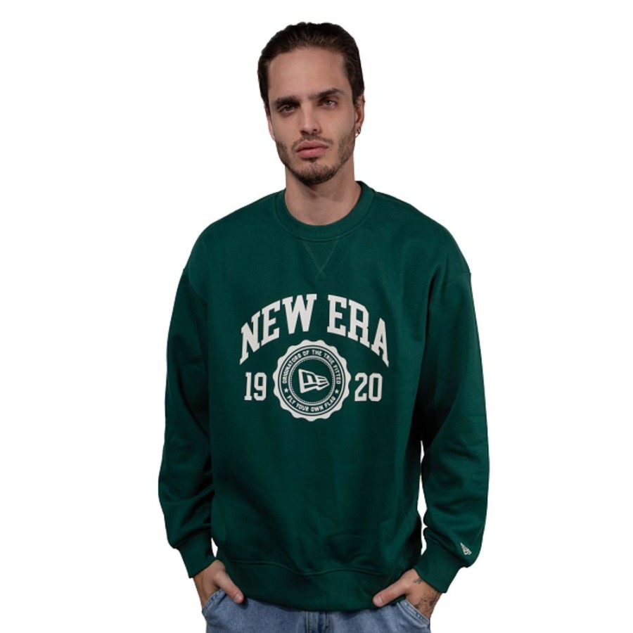 Ropa New Era | Sueter New Era Foundation Essentials Verde