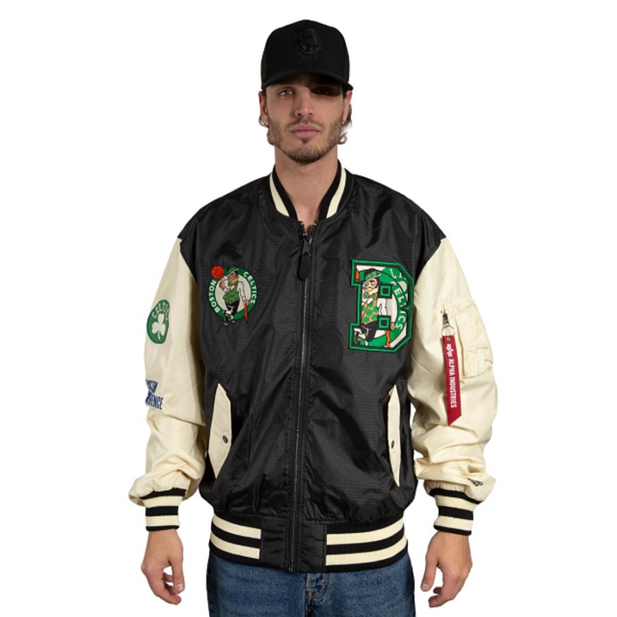 Ropa New Era | Chamarra Reversible Alpha Industries X Nba Boston Celtics