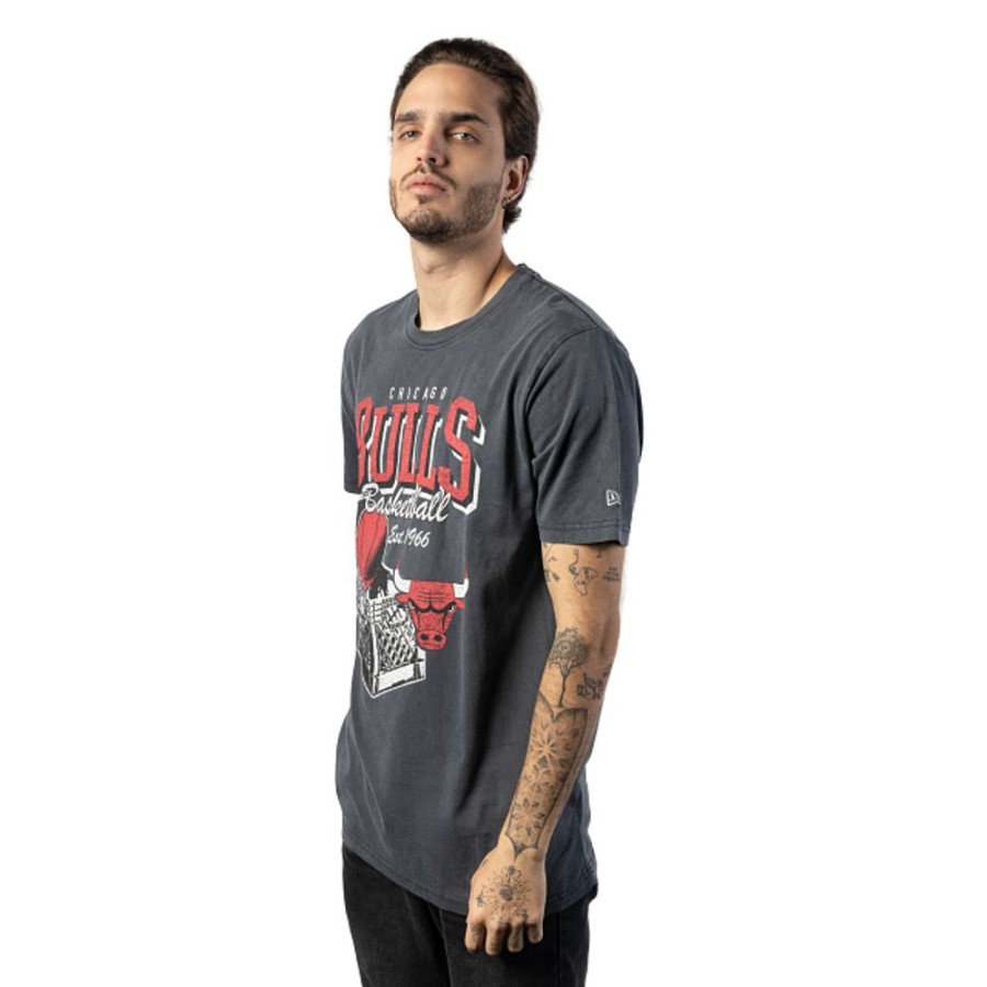 Ropa New Era | Playera Manga Corta Chicago Bulls Nba Old School Sport