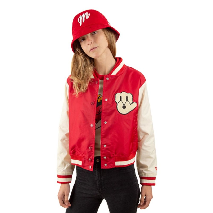 Ropa New Era | Chamarra Diablos Rojos Del Mexico Lmb Bomber Jacket Collection Logo Para Mujer