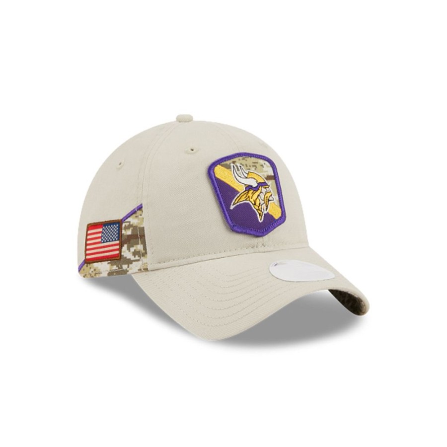 Gorras New Era | Minnesota Vikings Nfl Salute To Service 2023 9Twenty Strapback Para Mujer