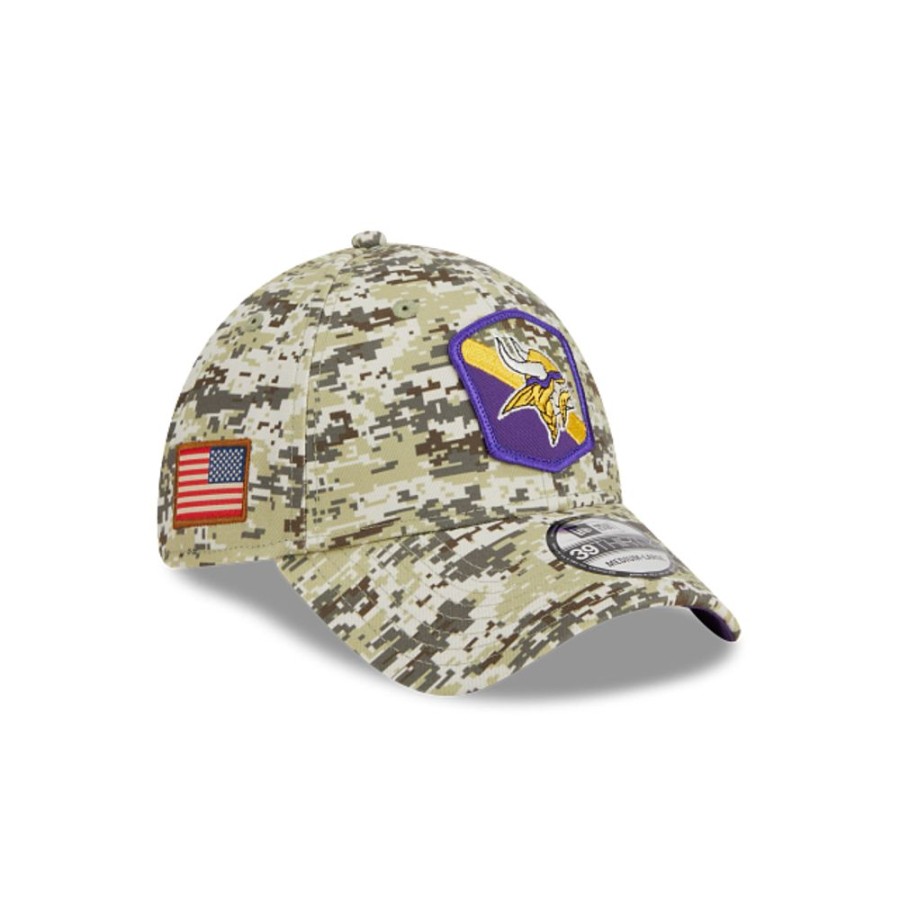 Gorras New Era | Minnesota Vikings Nfl Salute To Service 2023 39Thirty Elastica