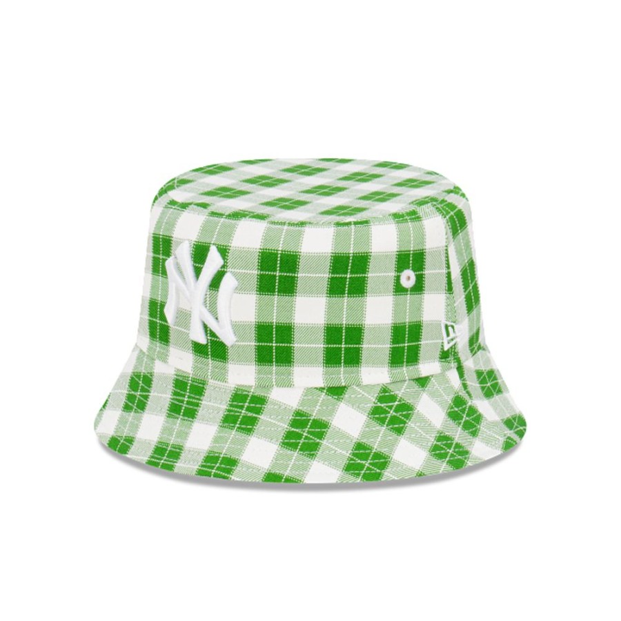 Gorras New Era | New York Yankees Mlb Plaid Bucket Verde