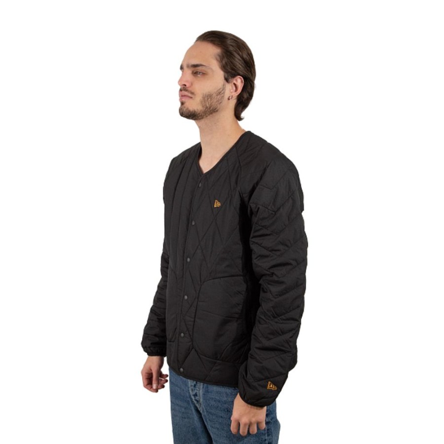 Ropa New Era | Chamarra New Era Outdoor Qui Packable Negra