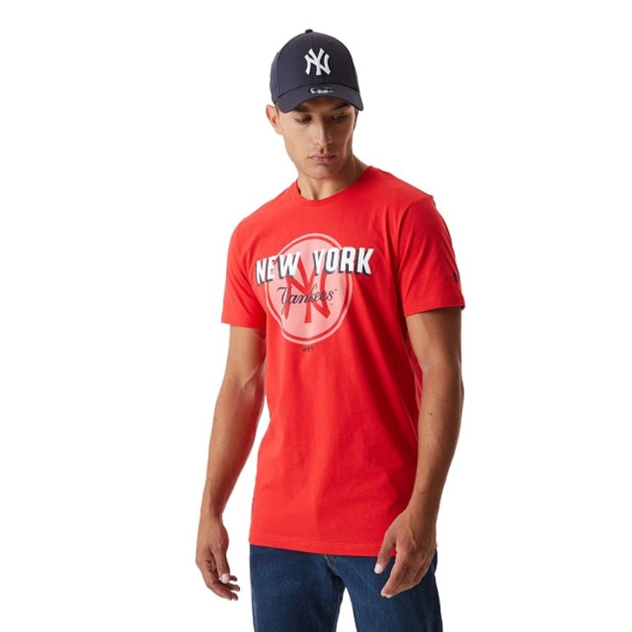 Ropa New Era | Playera Manga Corta New York Yankees Mlb Heritage Graphic Roja