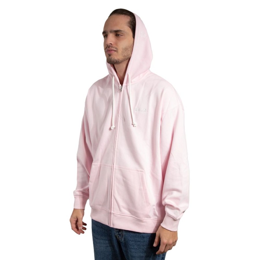 Ropa New Era | Sudadera Con Cierre New Era Foundation Essentials Rosa