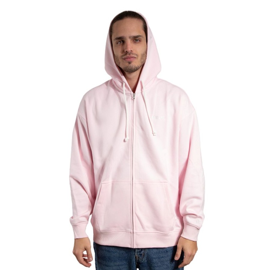 Ropa New Era | Sudadera Con Cierre New Era Foundation Essentials Rosa