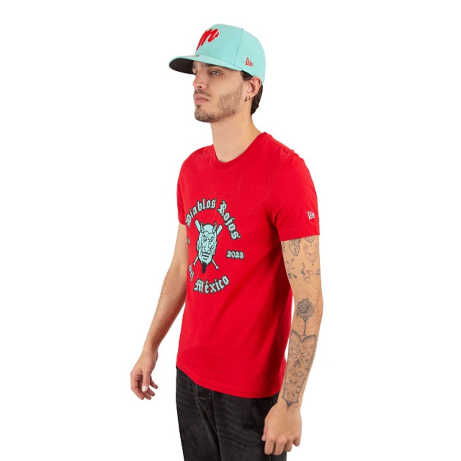 Ropa New Era | Playera Manga Corta Diablos Rojos Del Mexico Lmb Diablos Mint Roja