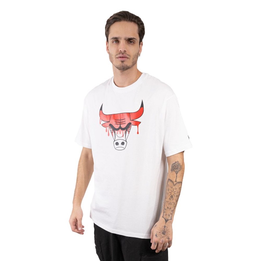 Ropa New Era | Playera Manga Corta Chicago Bulls Nba Drip Logo Blanca