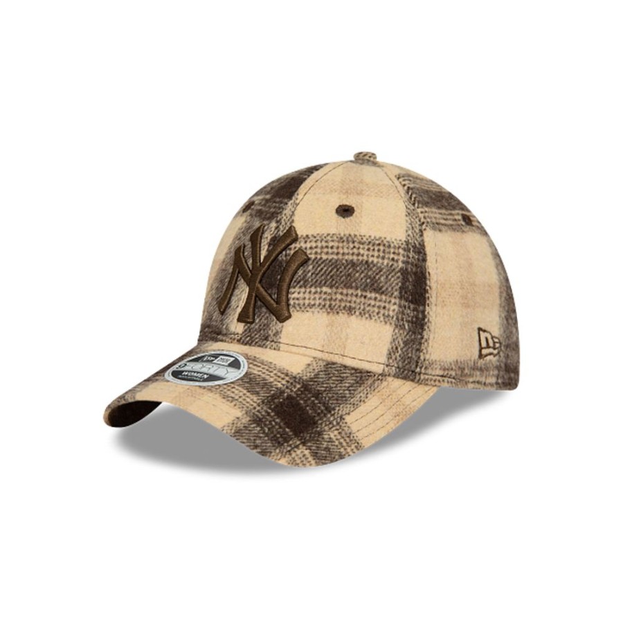 Gorras New Era | New York Yankees Mlb Plaid Logo 9Forty Strapback Para Mujer