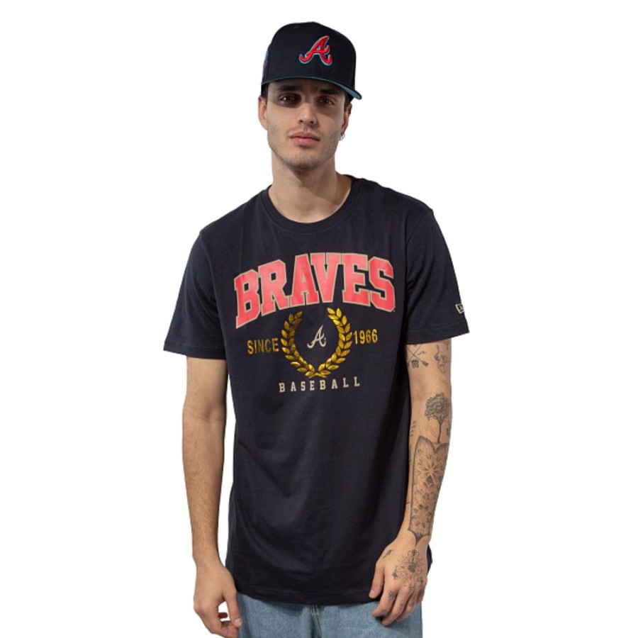 Ropa New Era | Playera Manga Corta Atlanta Braves Mlb Gold Leaf