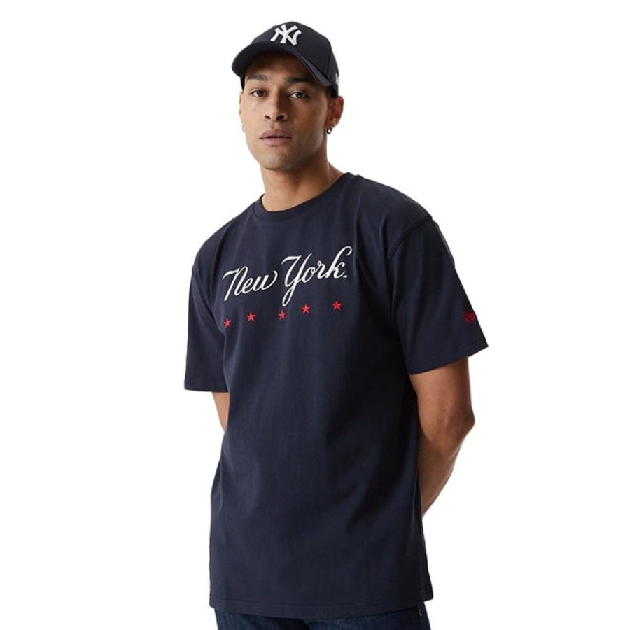 Ropa New Era | Playera Manga Corta New York Yankees Mlb Heritage Oversized Navy