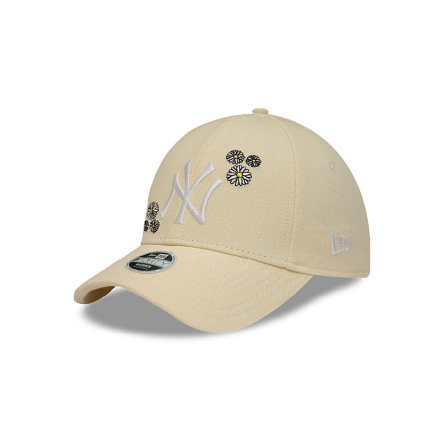 Gorras New Era | New York Yankees Women'S Denim 9Forty Strapback Beige Para Mujer