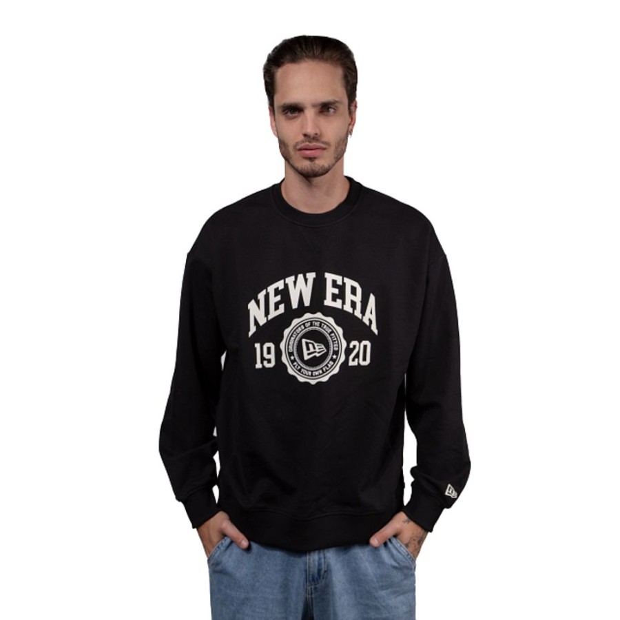 Ropa New Era | Sueter New Era Foundation Essentials Negra