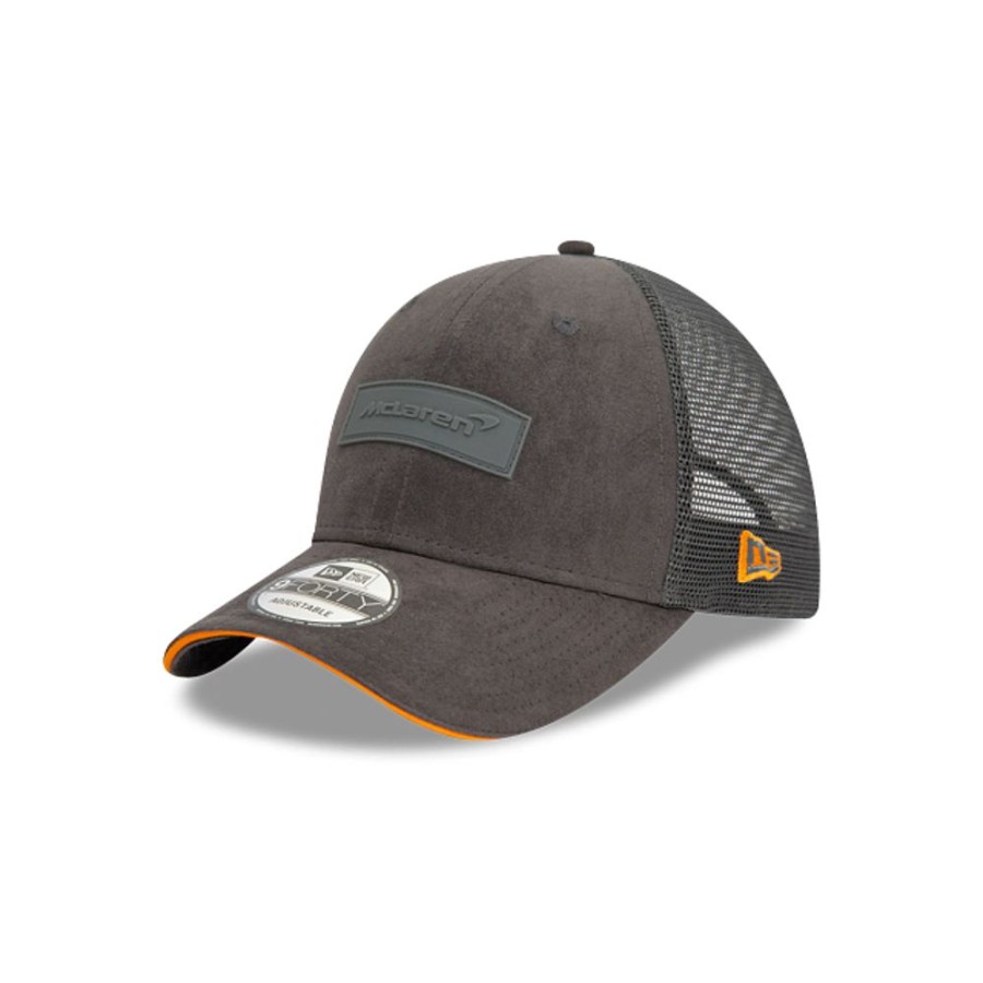 Gorras New Era | Mclaren Racing 9Forty Trucker Suede Gris Snapback