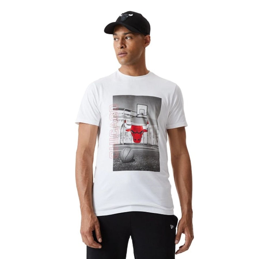 Ropa New Era | Playera Manga Corta Chicago Bulls Nba Photographic Blanca