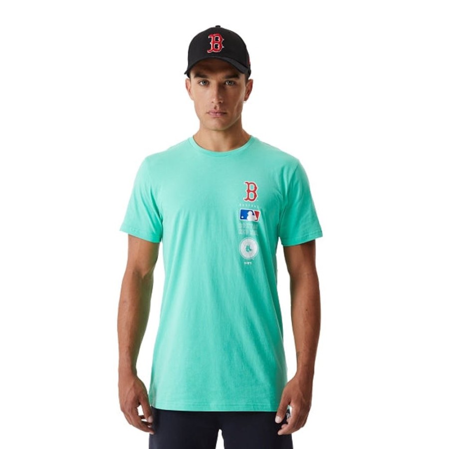 Ropa New Era | Playera Manga Corta Boston Red Sox Mlb Stacked Logo Aqua