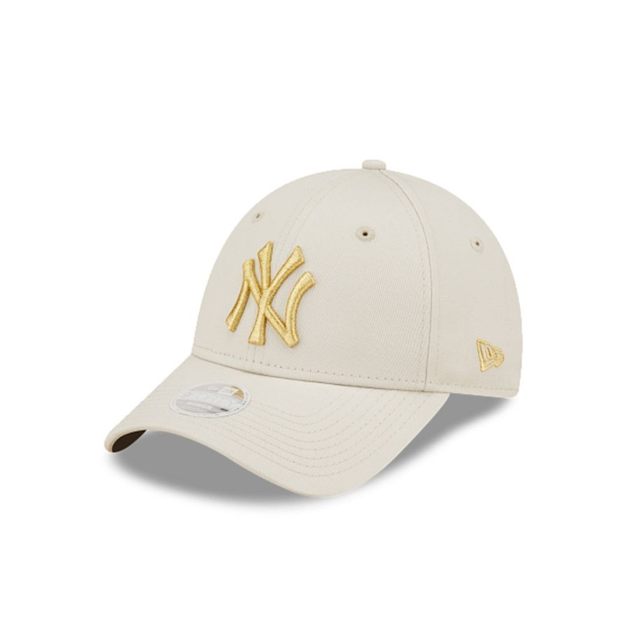 Gorras New Era | New York Yankees Mlb Metallic Logo 9Forty Strapback Para Mujer