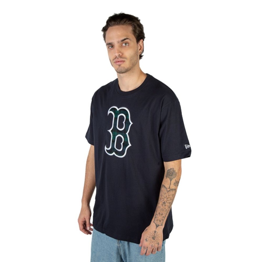 Ropa New Era | Playera Manga Corta Boston Red Sox Mlb Black Watch Tartan