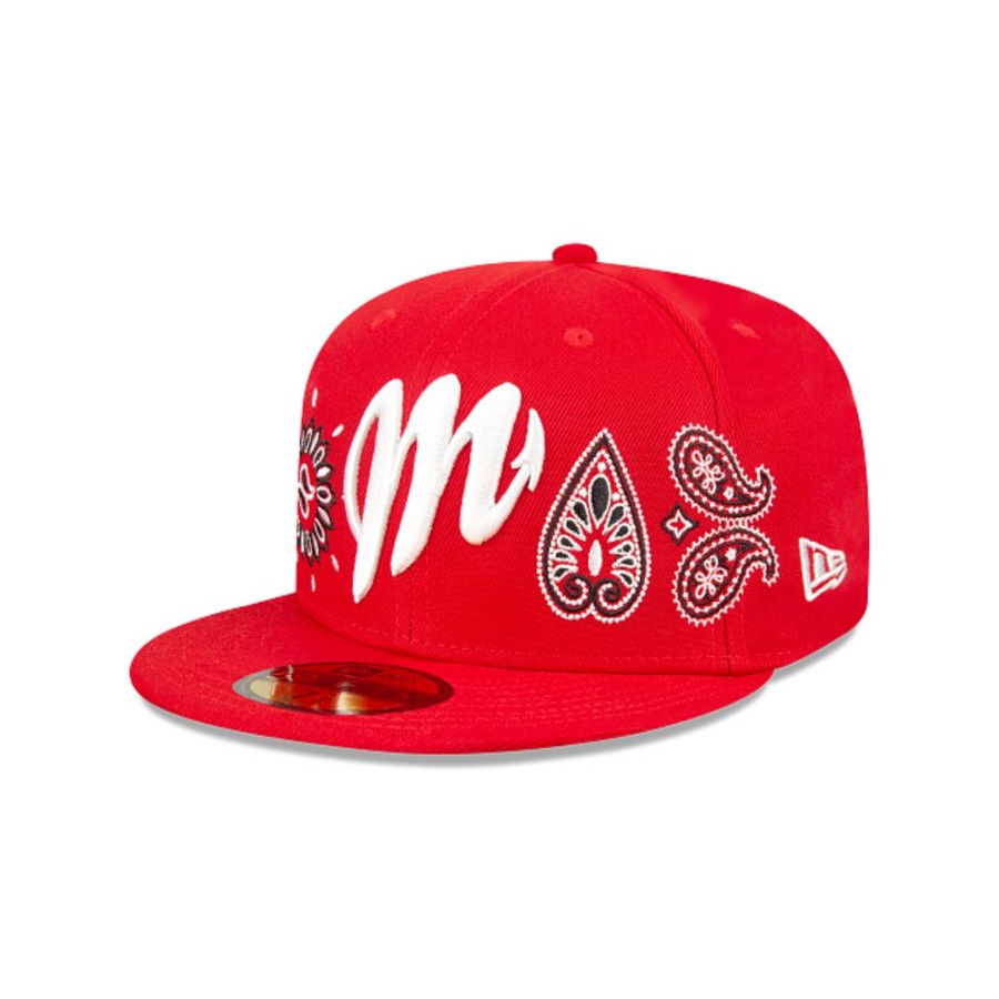 Gorras New Era | Diablos Rojos Del Mexico Lmb Paisley 59Fifty Cerrada