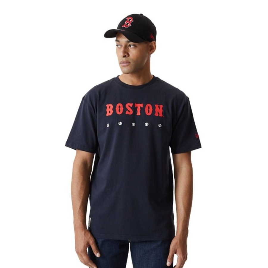 Ropa New Era | Playera Manga Corta Boston Red Sox Mlb Heritage Oversized Navy