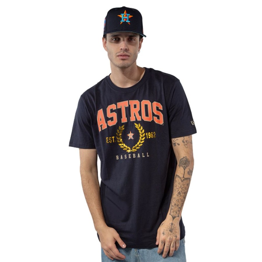 Ropa New Era | Playera Manga Corta Houston Astros Mlb Gold Leaf