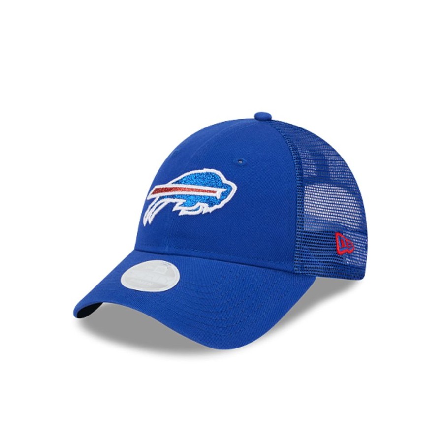 Gorras New Era | Buffalo Bills Nfl Logo Sparkle 9Forty Trucker Snapback Para Mujer