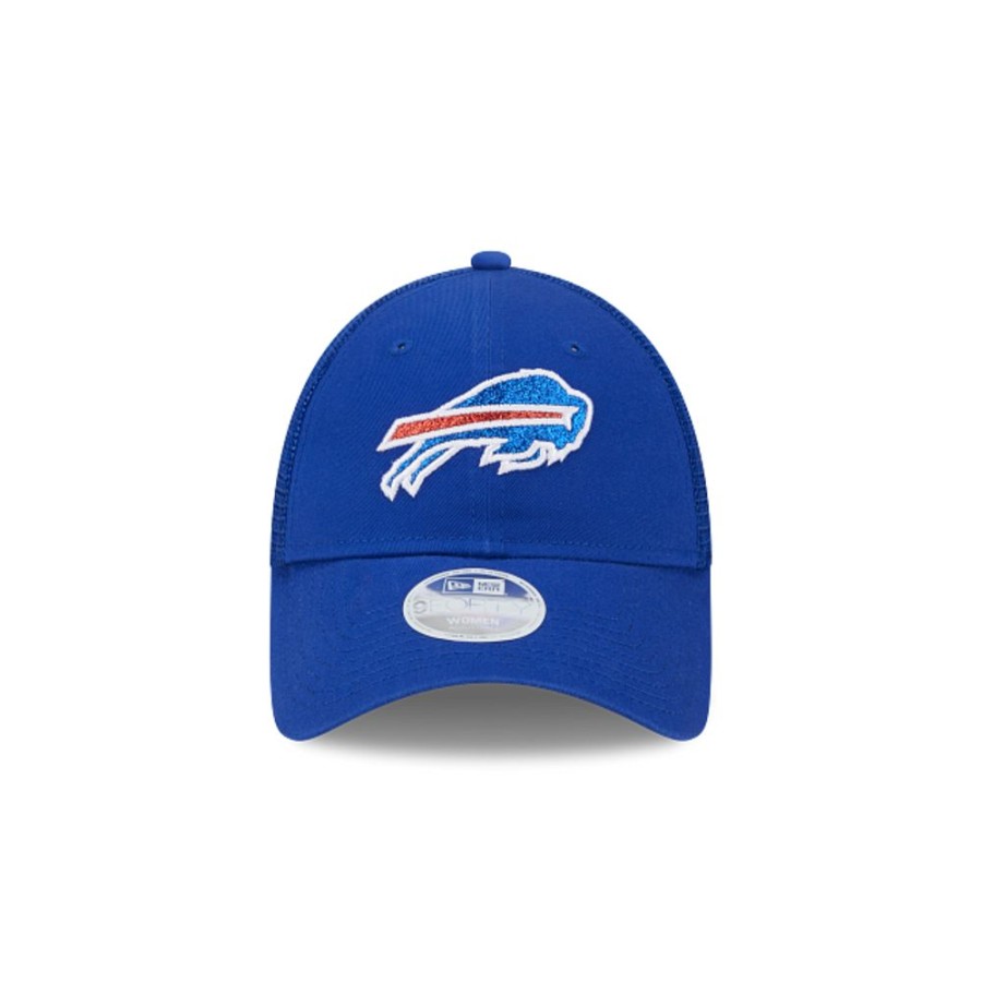 Gorras New Era | Buffalo Bills Nfl Logo Sparkle 9Forty Trucker Snapback Para Mujer