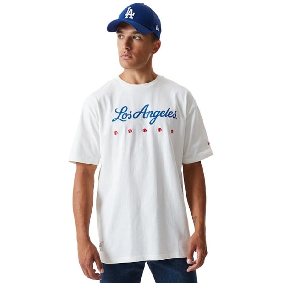 Ropa New Era | Playera Manga Corta Los Angeles Dodgers Mlb Heritage Oversized Blanca