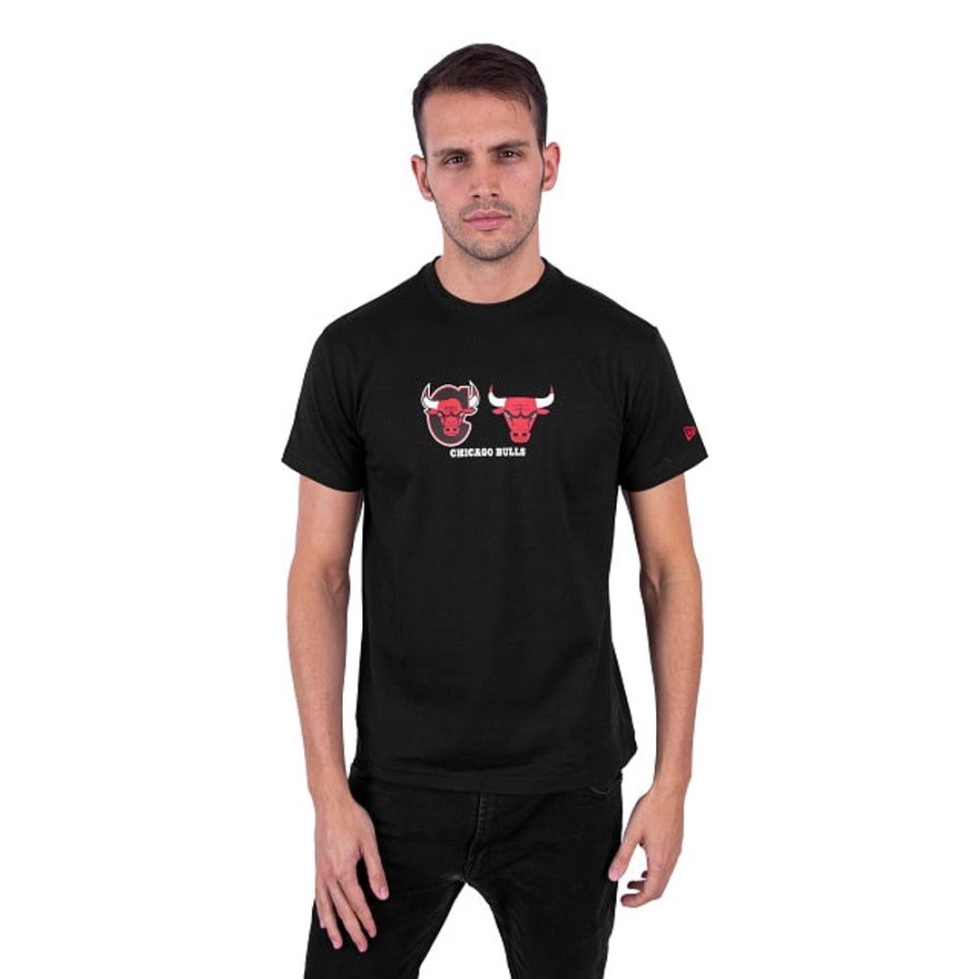 Ropa New Era | Playera Manga Corta Chicago Bulls Nba Double Logos Coolera Tech.