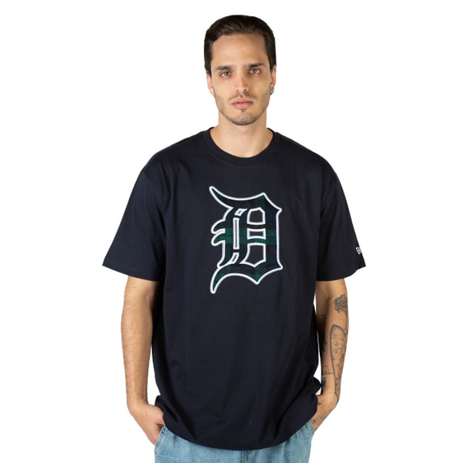 Ropa New Era | Playera Manga Corta Detroit Tigers Mlb Black Watch Tartan