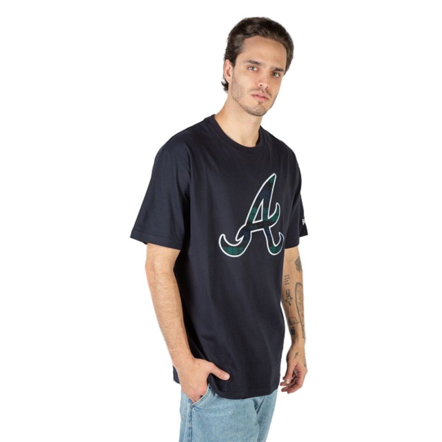 Ropa New Era | Playera Manga Corta Atlanta Braves Mlb Black Watch Tartan